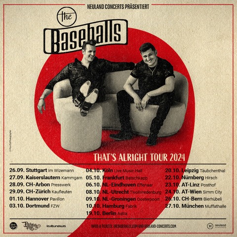 THE BASEBALLS - Thats Alright Tour 2024 - Frankfurt am Main - 05.10.2024 19:30