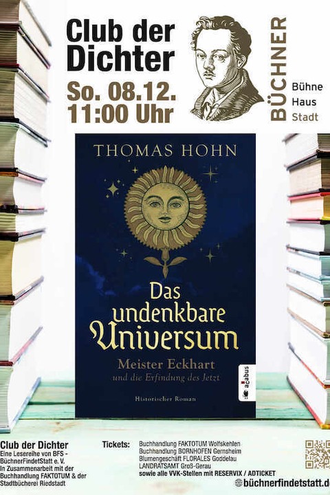 Club der Dichter - Thomas Hohn: Das undenkbare Universum - Riedstadt - 08.12.2024 11:00