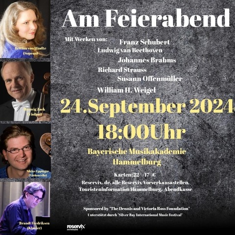 Am Feierabend - Lied und Kammermusik - Hammelburg - 24.09.2024 18:00