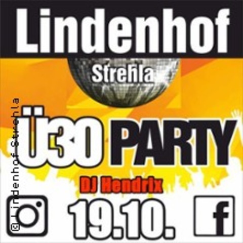 30 Party im Lindenhof Strehla - STREHLA - 19.10.2024 20:00