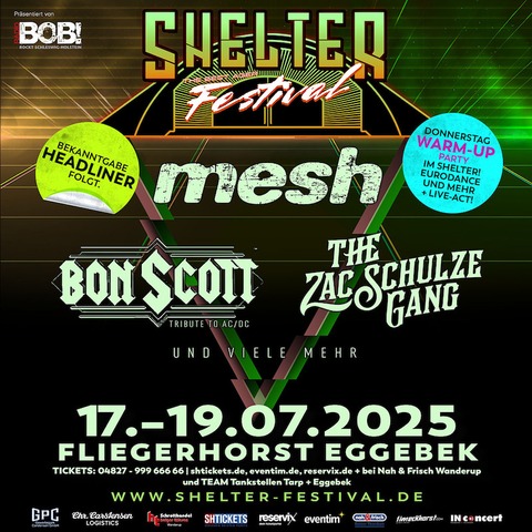 Shelter-Festival 2025 - CAMPING WOCHENENDE-TICKET - Eggebek - 17.07.2025 16:00