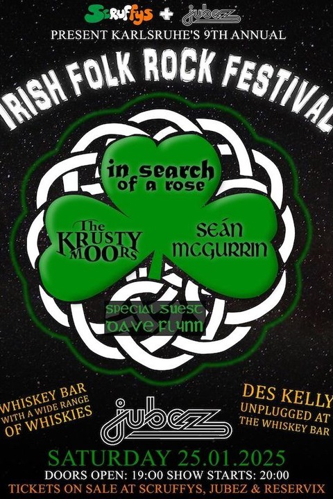 Irish Folk Rock Festival 9 - in search of a rose, The Krusty Moors, Sean McGurrin Special Guest: Dave Flynn - Karlsruhe - 25.01.2025 20:00