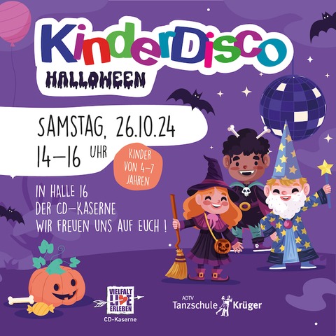 Kinderdisco - Die Halloweenparty fr alle zwischen 4 und 7 Jahren - Celle - 26.10.2024 14:00