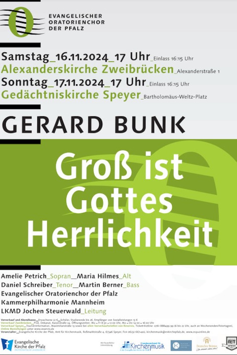 Gerard Bunk - Gro ist Gottes Herrlichkeit - Speyer - 17.11.2024 17:00