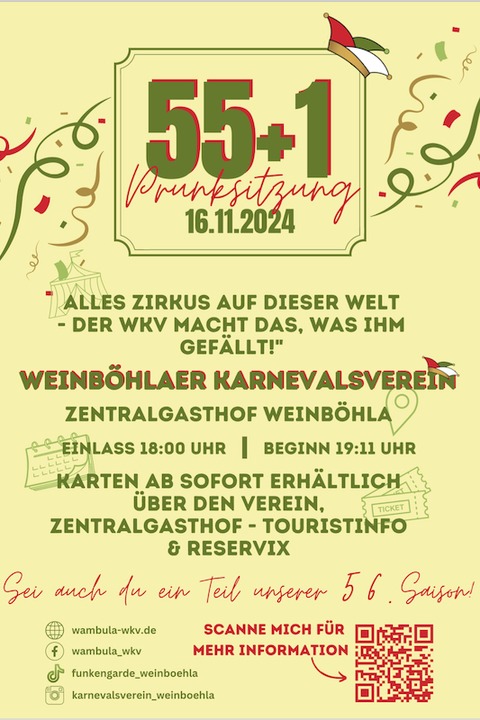 Prunksitzung der 56. Saison - ALLES ZIRKUS AUF DIESER WELT- DER WKV MACHT DAS, WAS IHM GEFLLT! - Weinbhla - 16.11.2024 19:11