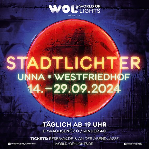 Stadtlichter Unna - Prsentiert von World of Lights - Unna - 26.09.2024 19:00