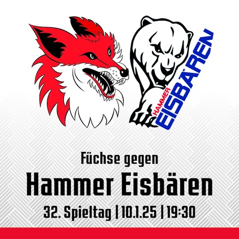 32. Spieltag: Fchse Duisburg - Hammer Eisbren - Duisburg - 10.01.2025 19:30