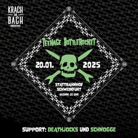 Teenage Bottlerocket - support: Deathjocks + Schnogge - Schweinfurt - 20.01.2025 20:00