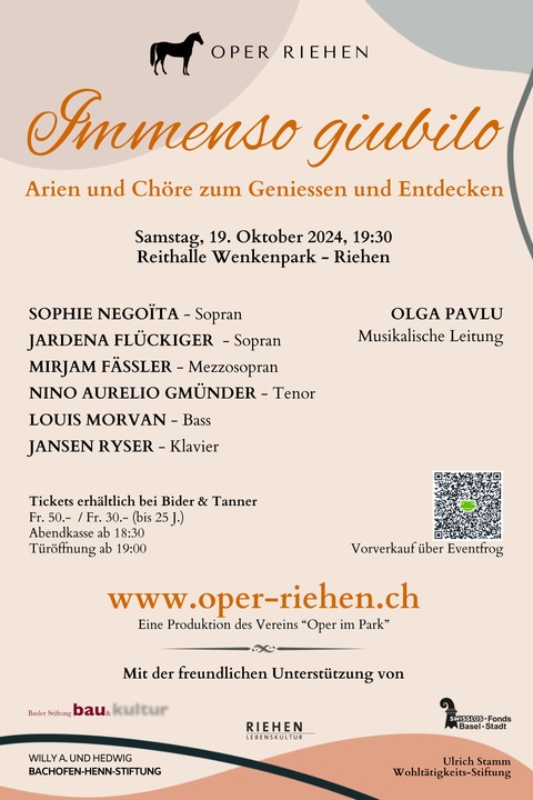 Immenso giubilo - Riehen - 19.10.2024 19:30