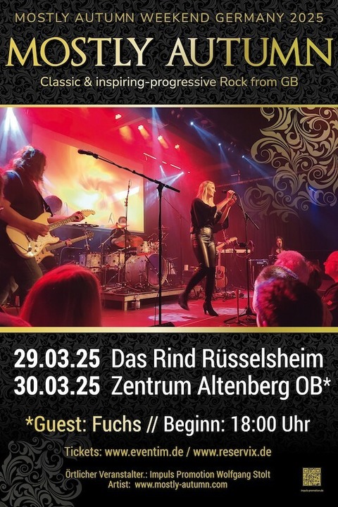 Mostly Autumn & Guest: FUCHS - Oberhausen - 30.03.2025 18:00