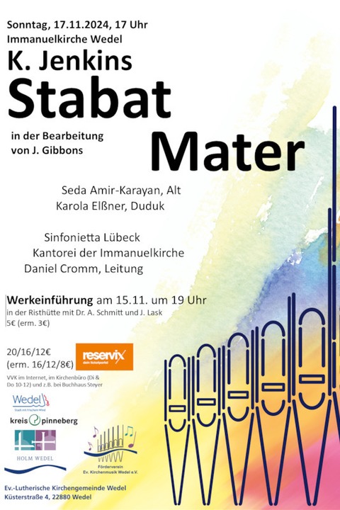 K. Jenkins - Stabat Mater (arr. J. Gibbons) - Konzert - Wedel - 17.11.2024 17:00