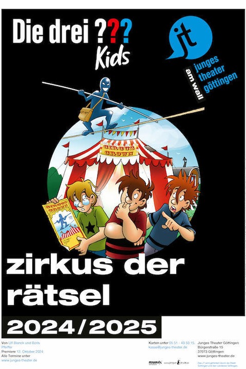 Die drei ??? Kids - Zirkus der Rtsel - Familienstck - Gttingen - 10.11.2024 16:00