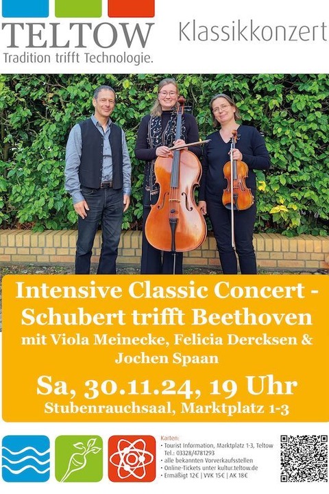 Intensive Classic Concert - Schubert trifft Beethoven - Teltow - 30.11.2024 19:00