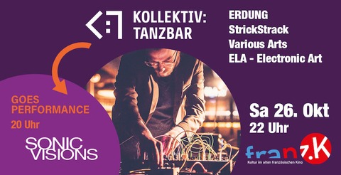 Kollektiv:tanzbar mit live Act ERDUNG - Reutlingen - 26.10.2024 22:00