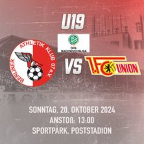 Berliner AK U19 vs. 1. FC Union Berlin - BERLIN - 20.10.2024 13:00