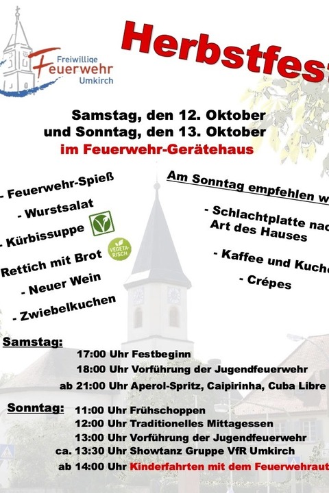 Herbstfest der Feuerwehr Umkirch - Umkirch - 12.10.2024 17:00