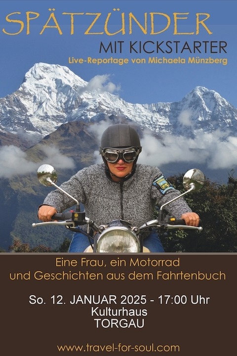 Sptznder mit Kickstarter - Eine Frau, ein Motorrad und jede Menge Geschichten aus dem Fahrtenbuch -  - 12.01.2025 17:00