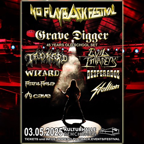 No Playback Festival 2025 - Grave Digger, Tankard, Evil Invaders - Remchingen - 03.05.2025 15:00