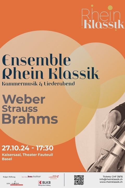 Rhein Klassik - Weber, Srauss, Brahms - Basel - 27.10.2024 17:30