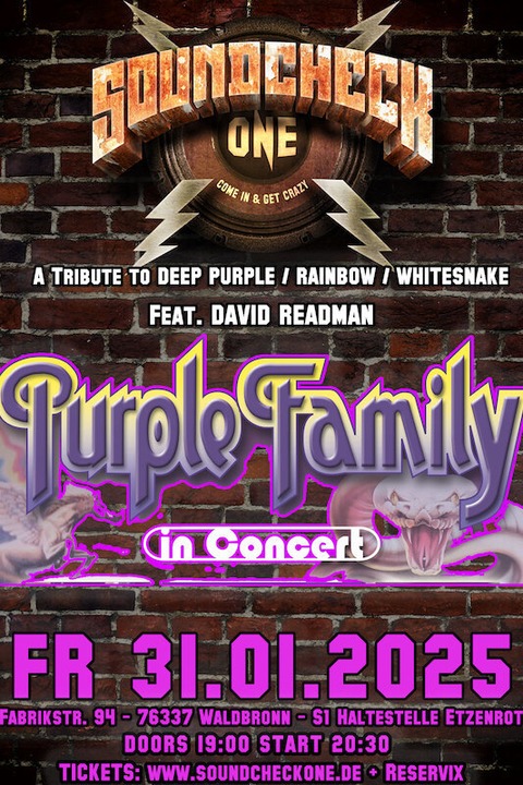 Purple Family - A tribute to Deep Purple + Whitesnake - A Tribute to Deep Purple + Whitesnake - Waldbronn - 31.01.2025 19:00