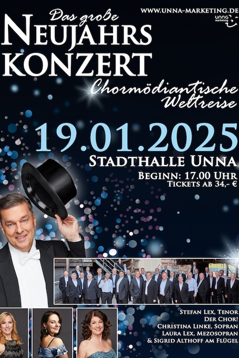 Das groes Neujahrskonzert - Chormdiantische Weltreise - Unna - 19.01.2025 17:00