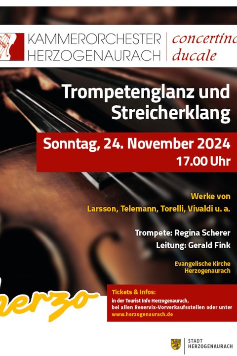 Concertino Ducale Trompetenglanz und Streicherklang - Herzogenaurach - 24.11.2024 17:00