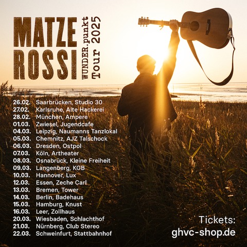 Matze Rossi - &#8222;WUNDER.punkt&#8220;-Tour 2025 - Leer - 16.03.2025 20:00