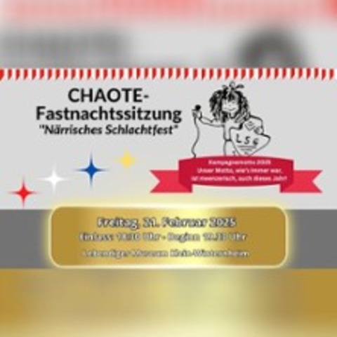 Nrrisches Schlachtfest LSG - DIE CHAOTE - KLEIN-WINTERNHEIM - 21.02.2025 19:30