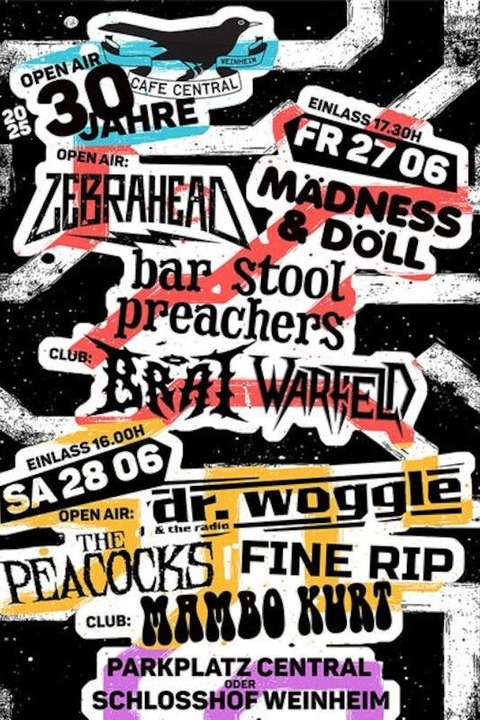 Zebrahead, Mdness & Dll, Bar Stool Preachers, Brat, Warfield - Weinheim - 27.06.2025 18:30