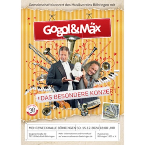 Gemeinschaftskonzert Musikverein Bhringen 1905 e. V. mit Gogol & Mx - Winterkonzert 2024 - Radolfzell am Bodensee - 15.12.2024 18:00