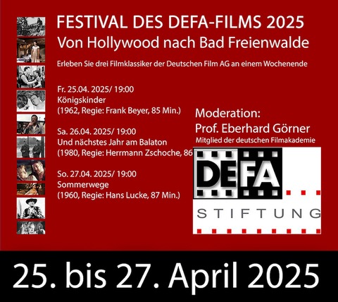 Festival des DEFA-Films 2025 - Sommerwege - Bad Freienwalde - 27.04.2025 19:00