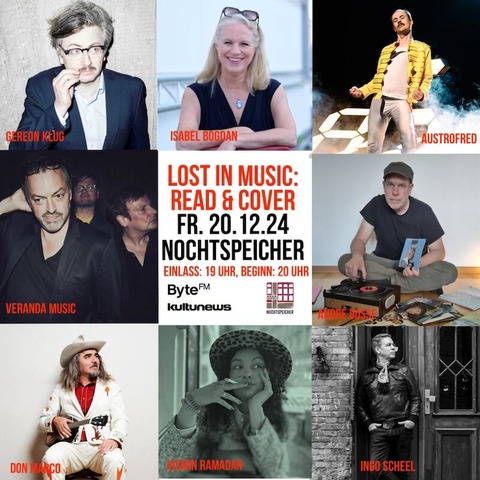 LOST IN MUSIC - &#8222;Read & Cover&#8220; w/ Gereon Klug, Isabel Bogdan, Jasmin Ramadan, Veranda Music, Austrofred, Ingo Scheel, Andr Boe & Don Marco - Hamburg - 20.12.2024 20:00