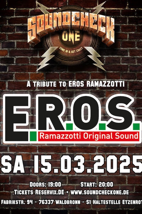 E.R.O.S. - A Tribute to Eros Ramazzotti - Waldbronn - 15.03.2025 19:00