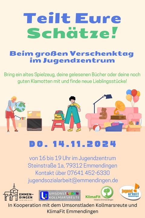 Verschenketag im Jugendzentrum - Emmendingen - 14.11.2024 16:00