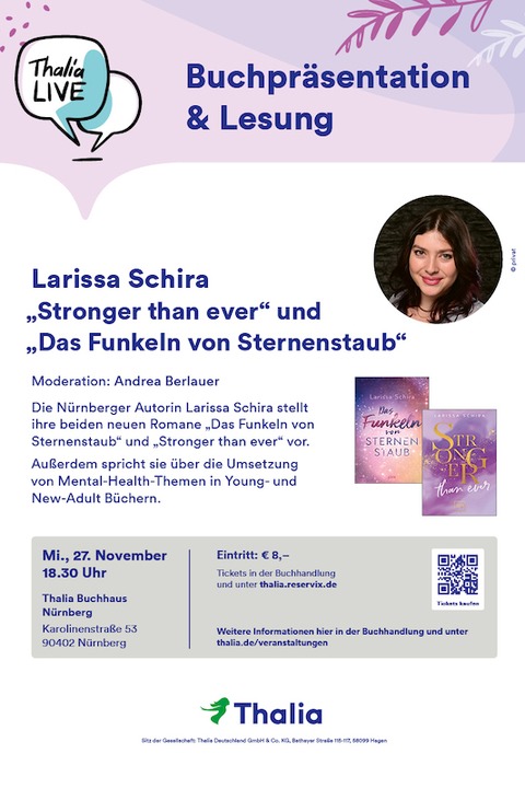 New Adult: Buchvorstellung mit Larissa Schira - Nrnberg - 27.11.2024 18:30