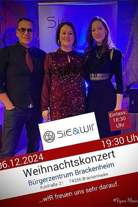 Weihnachtskonzert mit SIE&W!R - Brackenheim - 06.12.2024 19:30