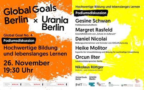 Global Goal 04 - Hochwertige Bildung und lebenslanges Lernen - Berlin - 26.11.2024 19:30