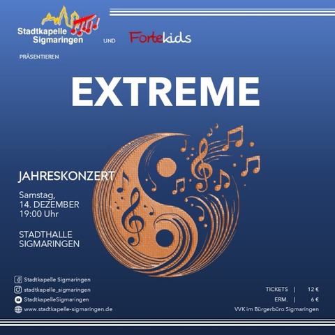 Jahreskonzert Stadtkapelle Sigmaringen 2024 - Extreme - Sigmaringen - 14.12.2024 19:00