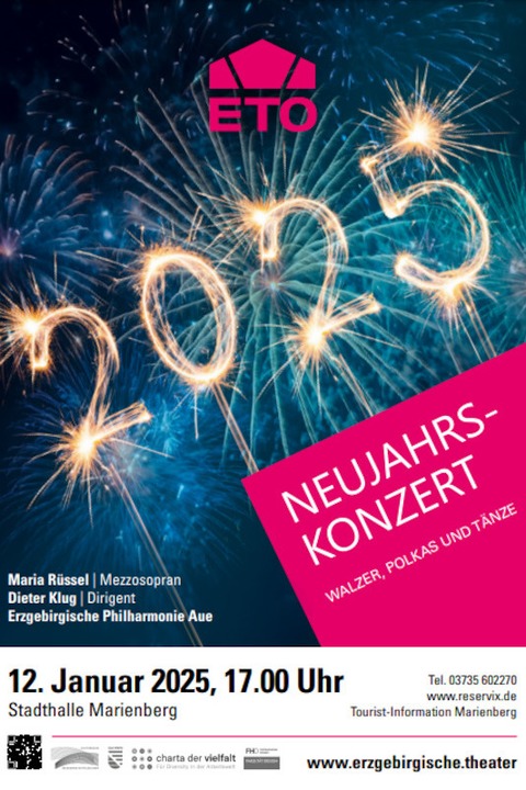 Neujahrskonzert 2025 - Walzer, Tnze und Polkas - Marienberg - 12.01.2025 17:00