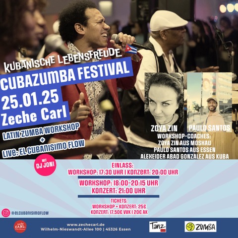 CUBAZUMBA FESTIVAL - mit El Cubanisimo Flow Liveshow - Essen - 25.01.2025 21:00