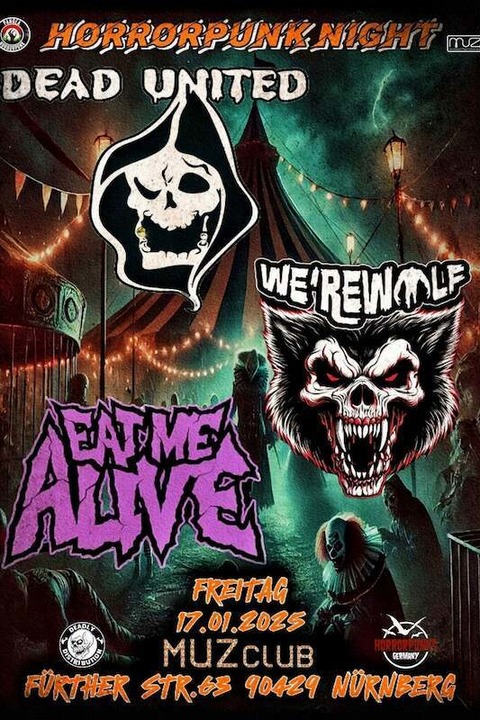 Horror Punk Night - Live: Dead United | Werewolf | Eat Me Alive - Nrnberg - 17.01.2025 20:30