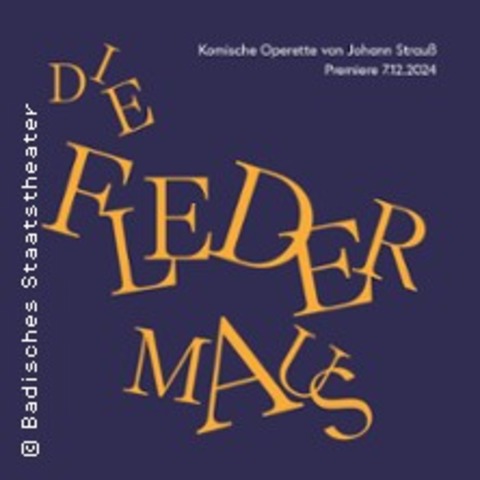 Die Fledermaus - Karlsruhe - 10.04.2025 20:00