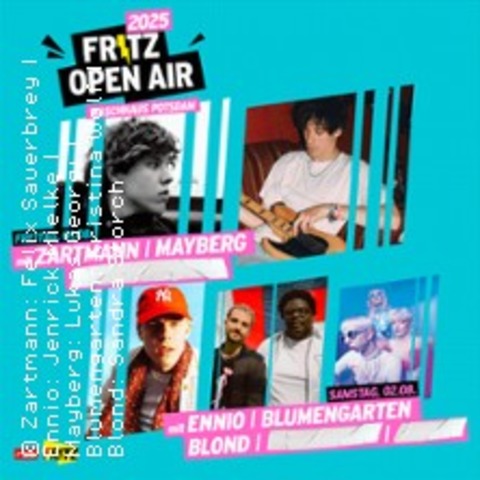 Fritz Open Air 2025 - Tagesticket Freitag - POTSDAM - 01.08.2025 18:00