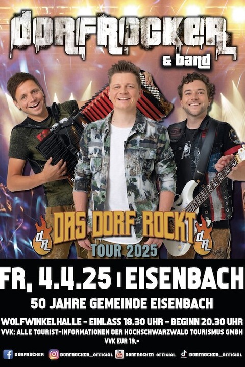 Dorfrocker - Das Dorf rockt - Eisenbach (Hochschwarzwald) - 04.04.2025 20:30