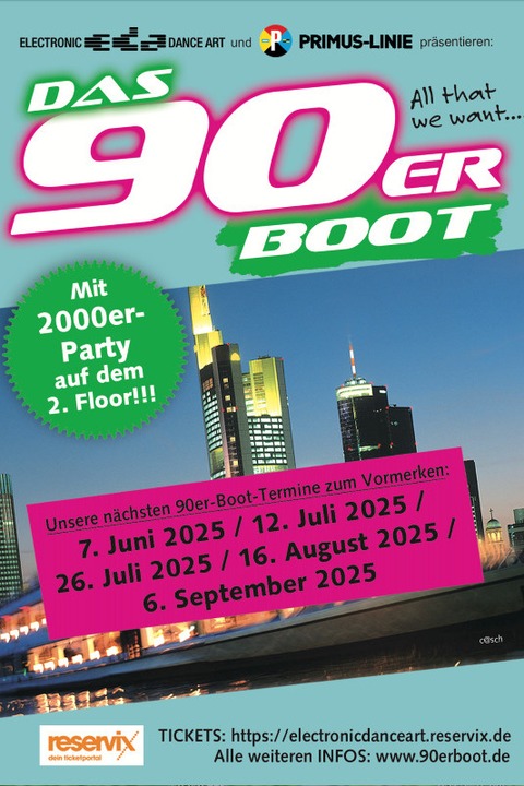 DAS 90er BOOT - Das 90erBoot im August 2025 - Frankfurt am Main - 16.08.2025 20:15