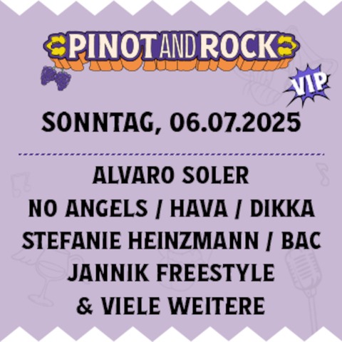 VIP Ticket: Alvaro Soler, No Angels, DIKKA + weitere Acts - EARLY BIRD TICKETS - Breisach - 06.07.2025 12:00