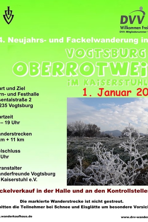 Fackelwanderung und Hock - Vogtsburg - 01.01.2025 14:00