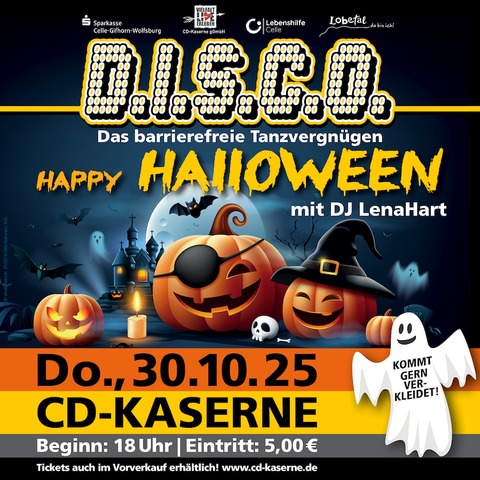 D.I.S.C.O. - Das barrierefreie Tanzvergngen - Halloween - Celle - 30.10.2025 18:00