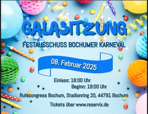 Galasitzung des Festausschusses - Bochumer Karneval - Bochum - 08.02.2025 19:00