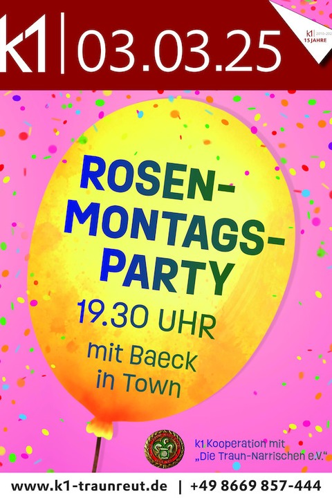 Rosenmontagsparty - Traunreut - 03.03.2025 19:30